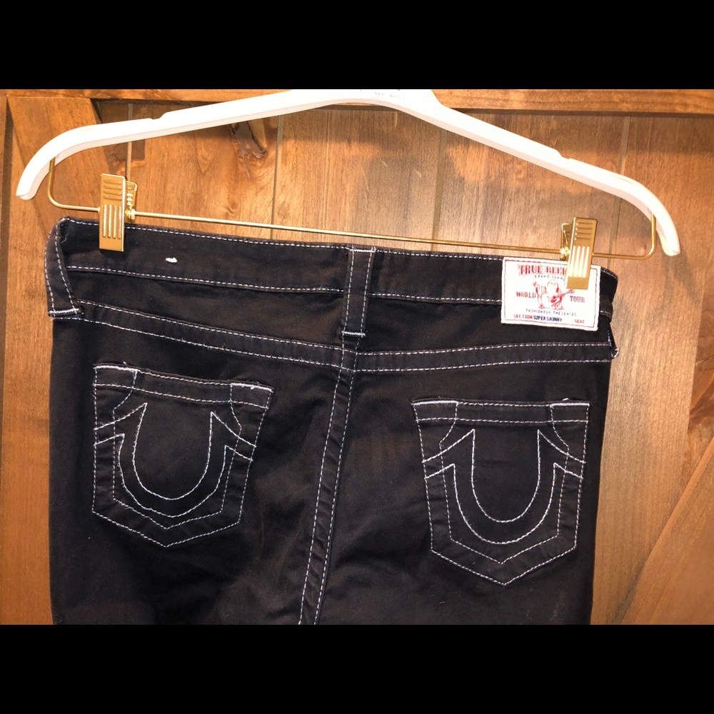 True religion black skinny jeans
